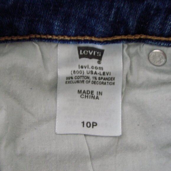 Levi's 515 Capri Jeans Cropped High Waist Cuffed Medium Wash Size 10 Petite 10P - Picture 4 of 13